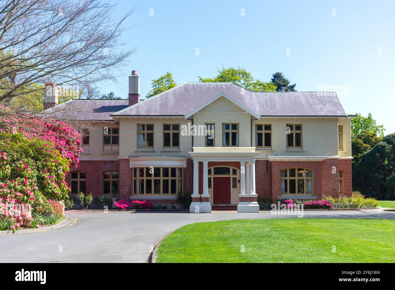 Ilam Homestead and Gardens, Canterbury University, Ilam Road, Upper Riccarton, Christchurch (Ōtautahi), Canterbury, nuova Zelanda Foto Stock