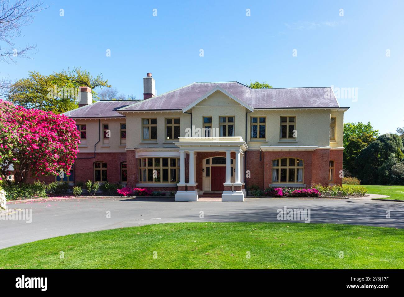 Ilam Homestead and Gardens, Canterbury University, Ilam Road, Upper Riccarton, Christchurch (Ōtautahi), Canterbury, nuova Zelanda Foto Stock