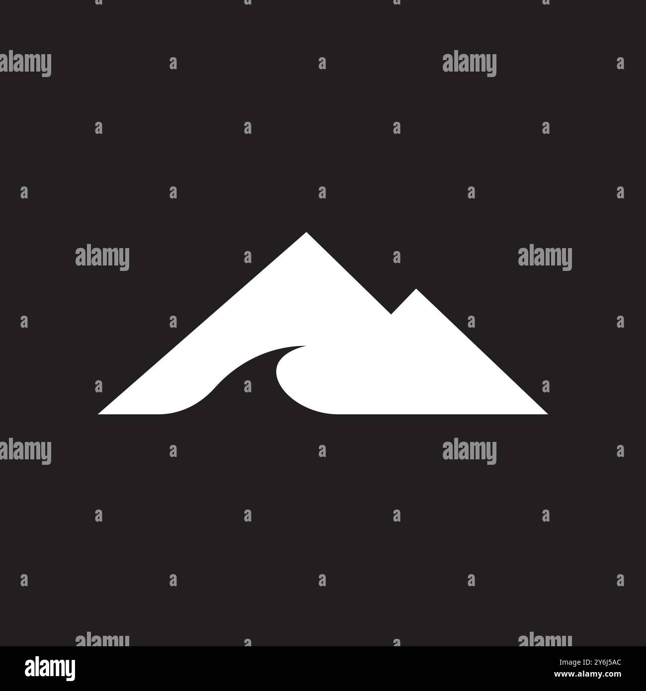 logo per esterni mountain peak Illustrazione Vettoriale