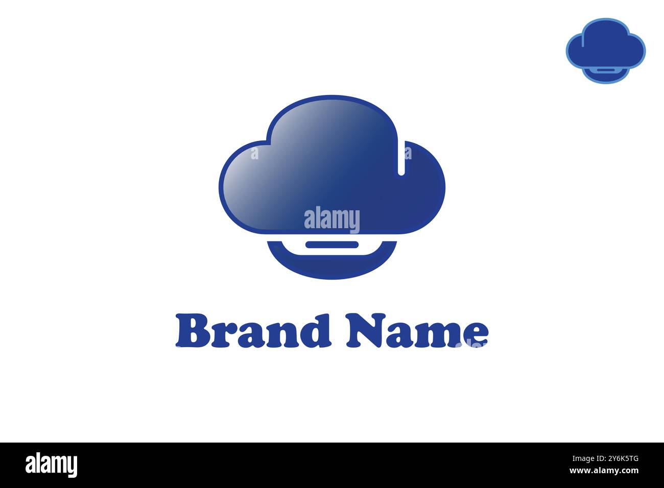 Concept di progettazione di logo anonimi su cloud Illustrazione Vettoriale
