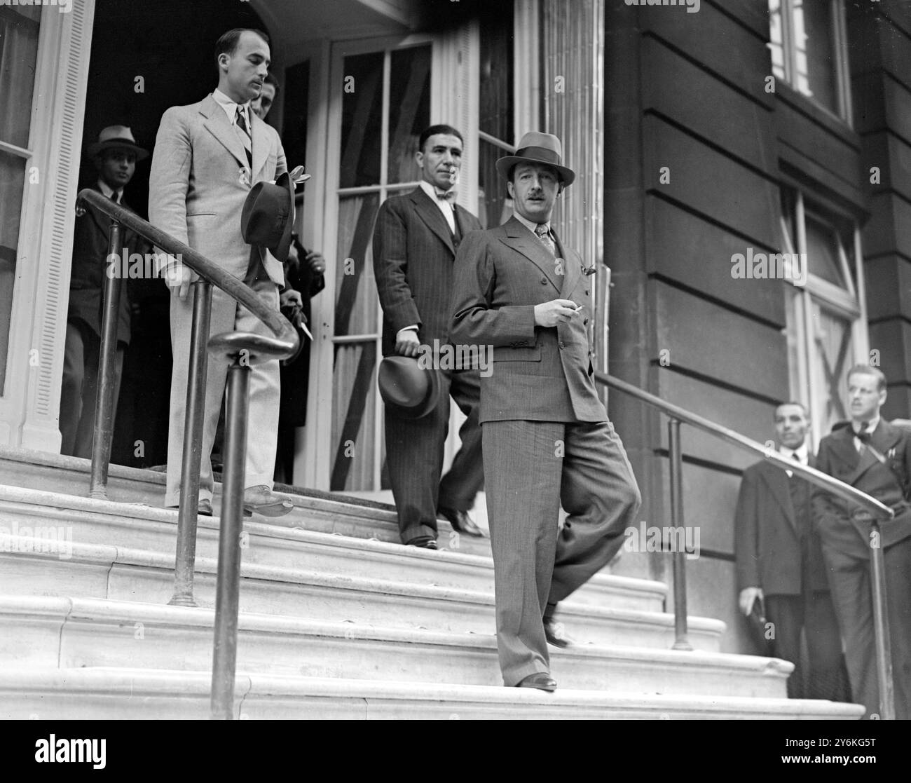 Al Ritz - Ex re Zog d'Albania. 28 marzo 1938 Foto Stock