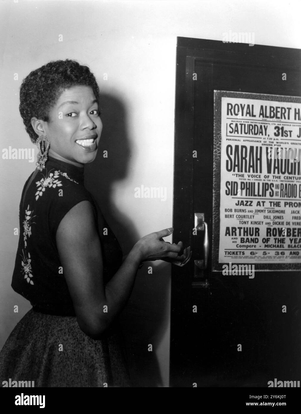 SARAH VAUGHAN - cantante jazz americana del 1953 Foto Stock
