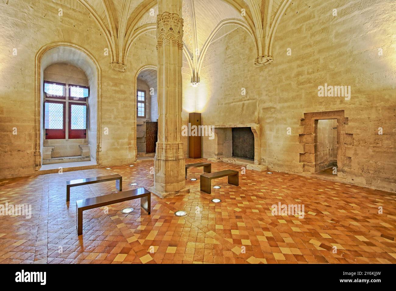 Francia parigi. Val de Marne. Vincennes. Castello di Vincennes. La sala del consiglio. Foto Stock