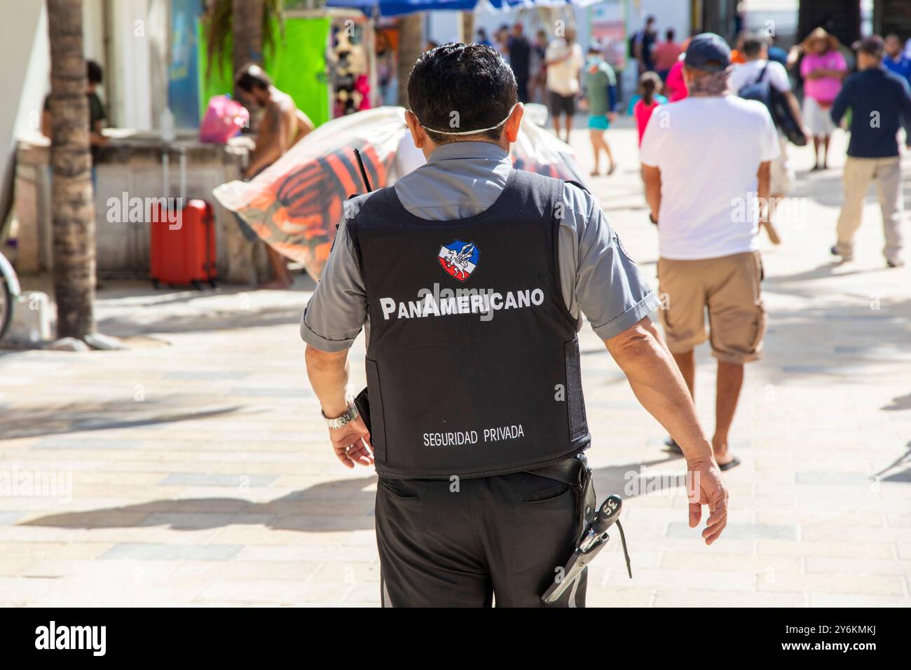 Messico, stato di Quintana Roo, Riviera Maya, Playa del Carmen. Sicurezza privata, panamericana Foto Stock