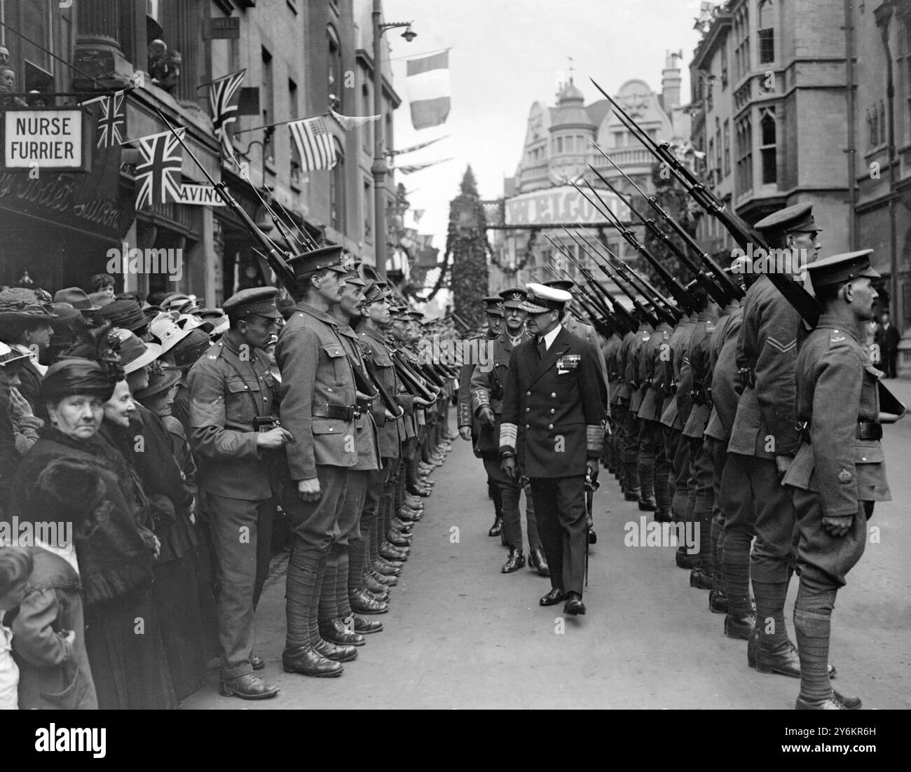 L'ammiraglio della flotta Sir David Beatty riceve la libertà della città di Oxford. 25 giugno 1919 Foto Stock