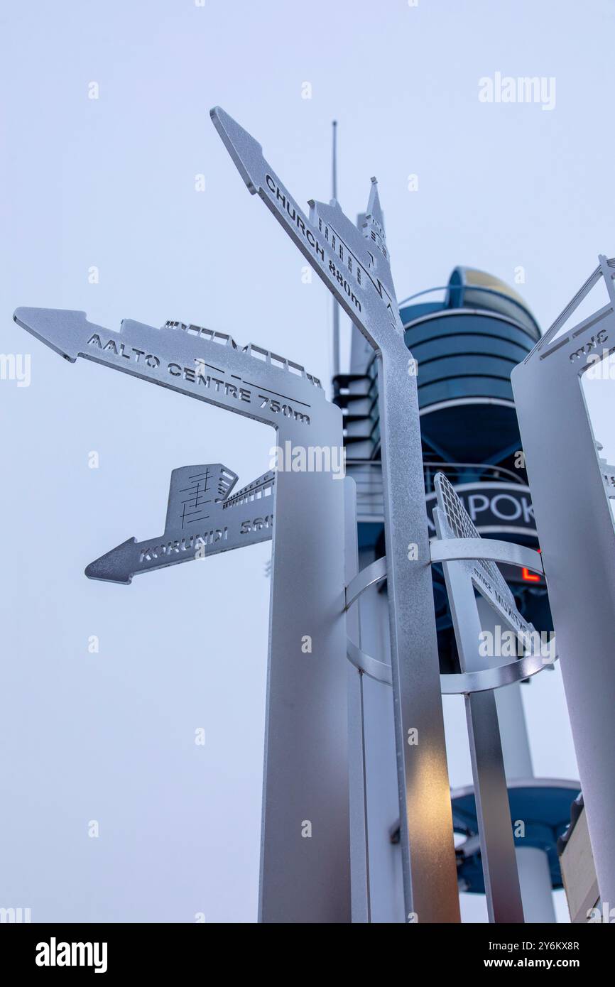 Finlandia, Rovaniemi. Lordi's Square Foto Stock