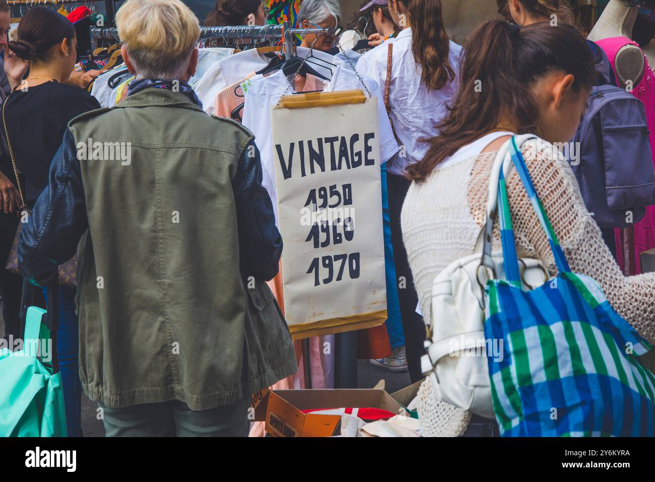 Francia, Hauts de France, dipartimento Nord, Lille, Braderie de Lille Foto Stock