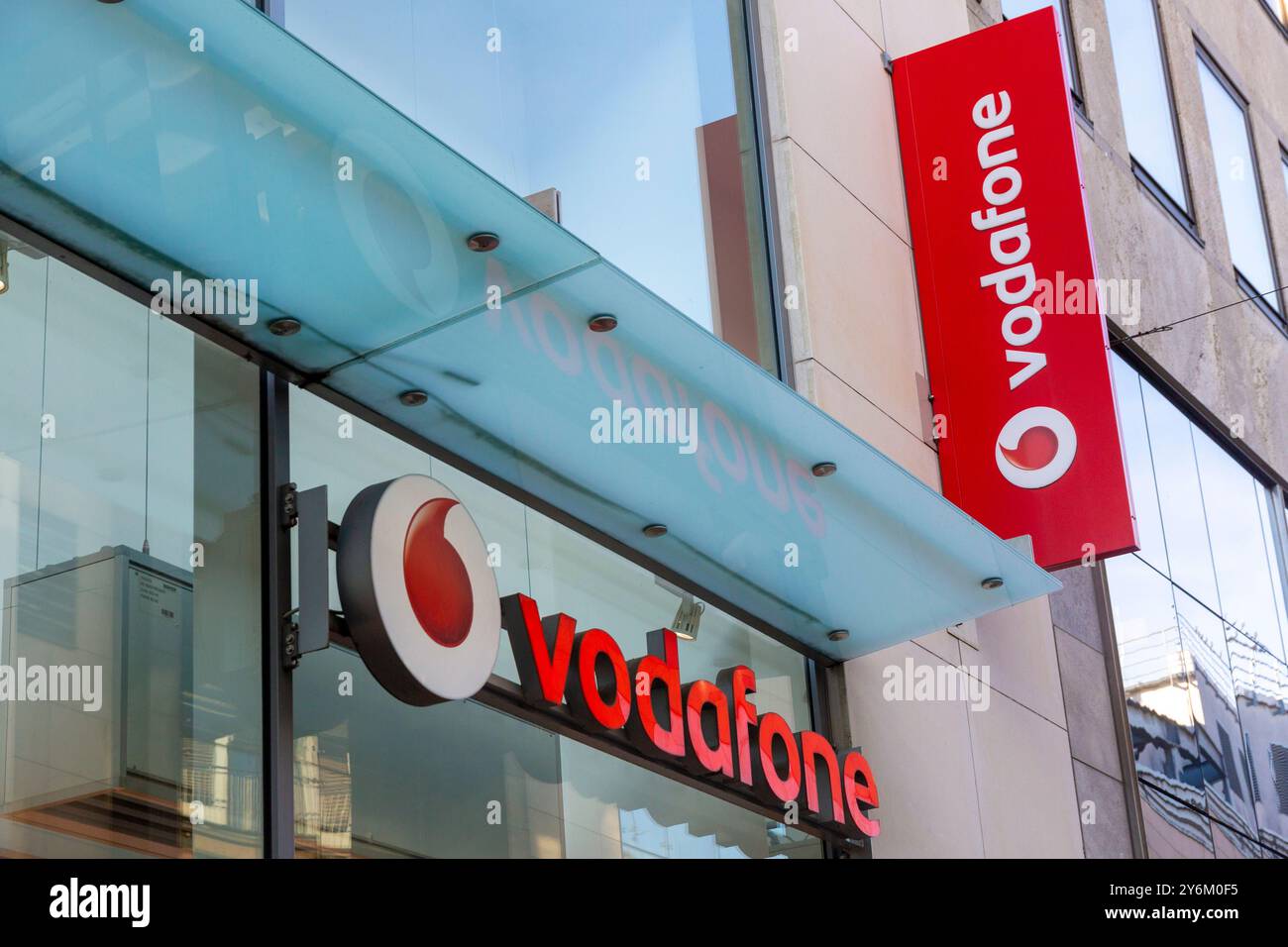 Marchio Vodaphone Foto Stock