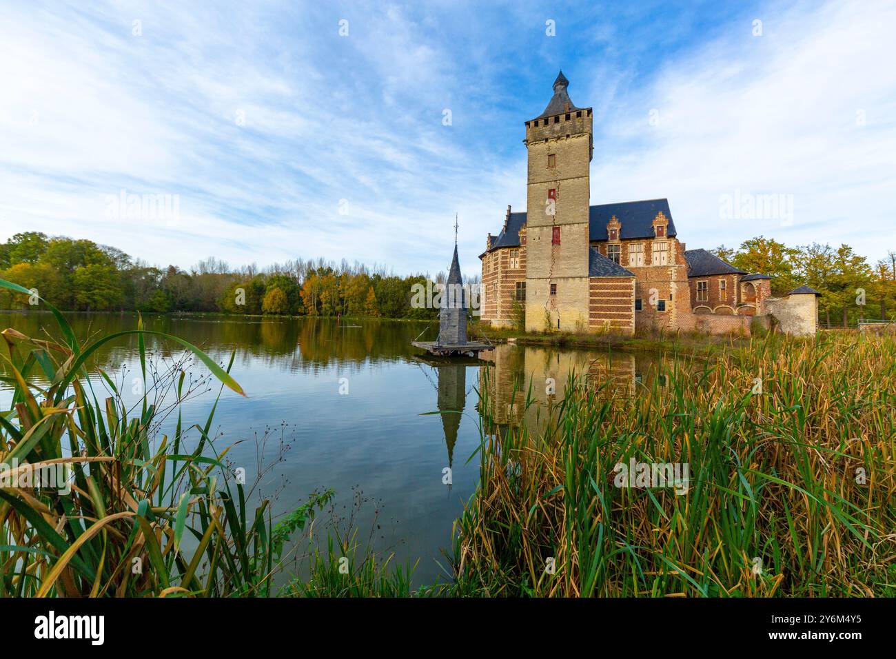 Holsbeek, Belgio, Castello di Van Horst Foto Stock