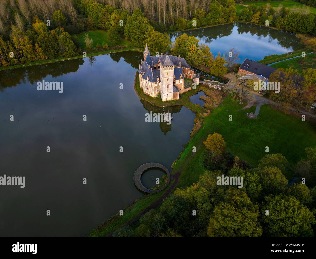 Holsbeek, Belgio, Castello di Van Horst Foto Stock