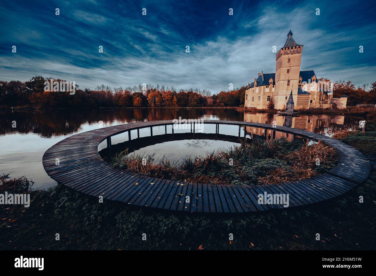 Holsbeek, Belgio, Castello di Van Horst Foto Stock