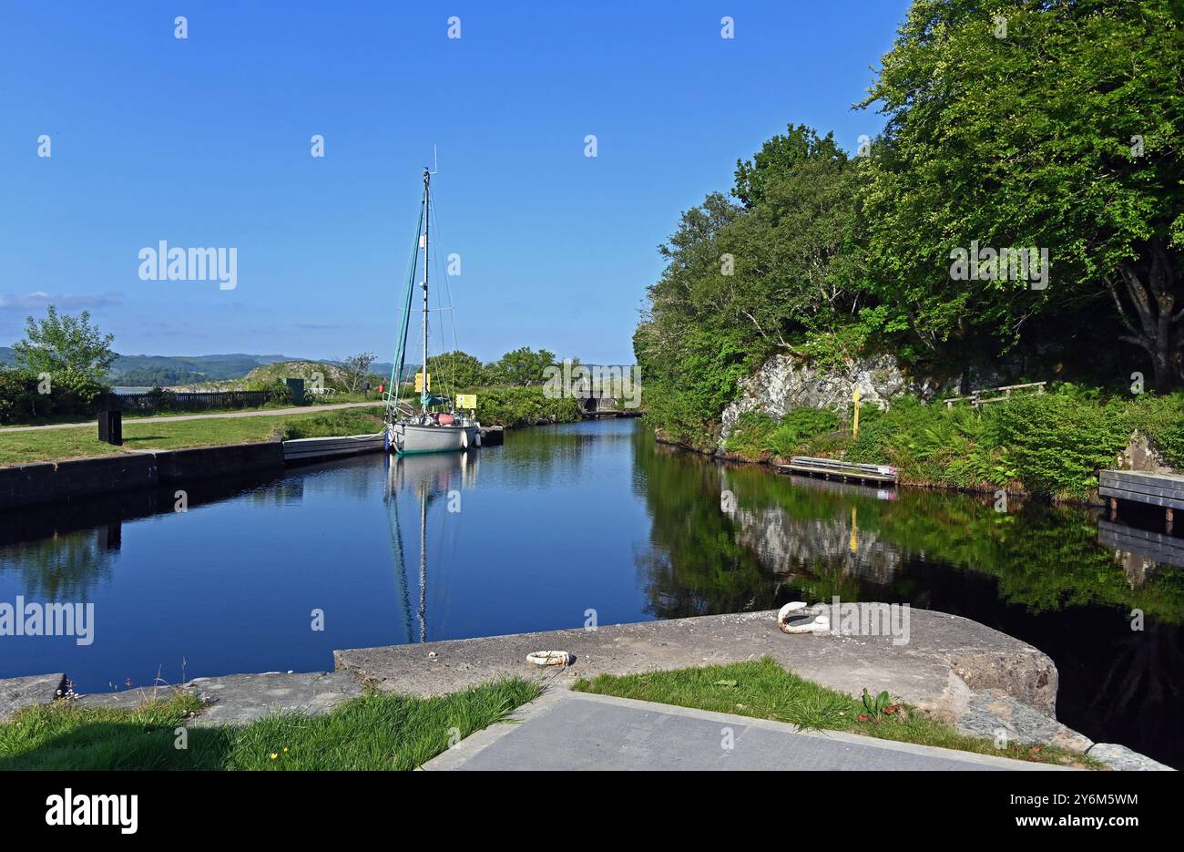 Crinan Canal, Argyll and Bute, Scozia, Regno Unito, Europa. Foto Stock