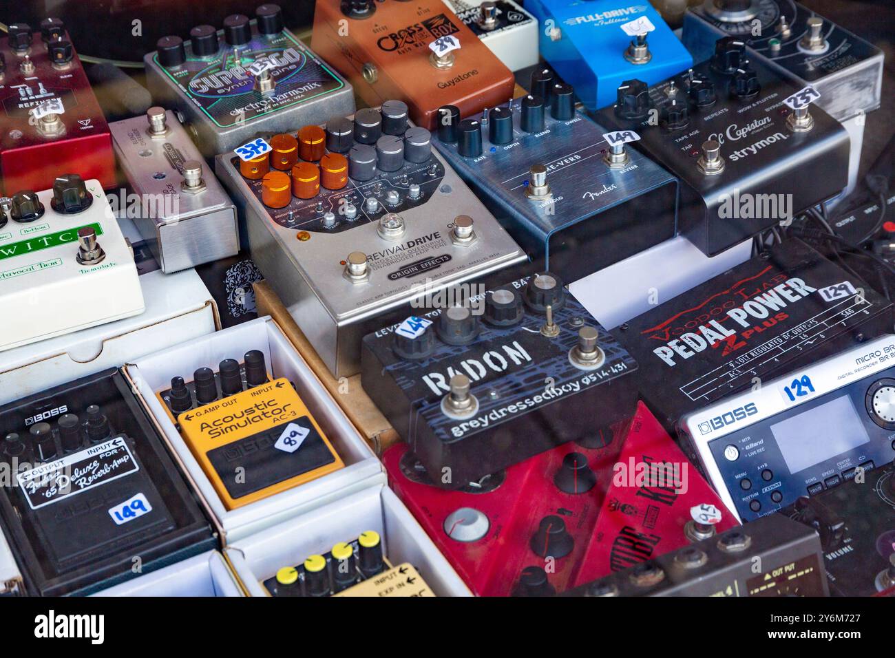 Pedali Guitar Tone Foto Stock