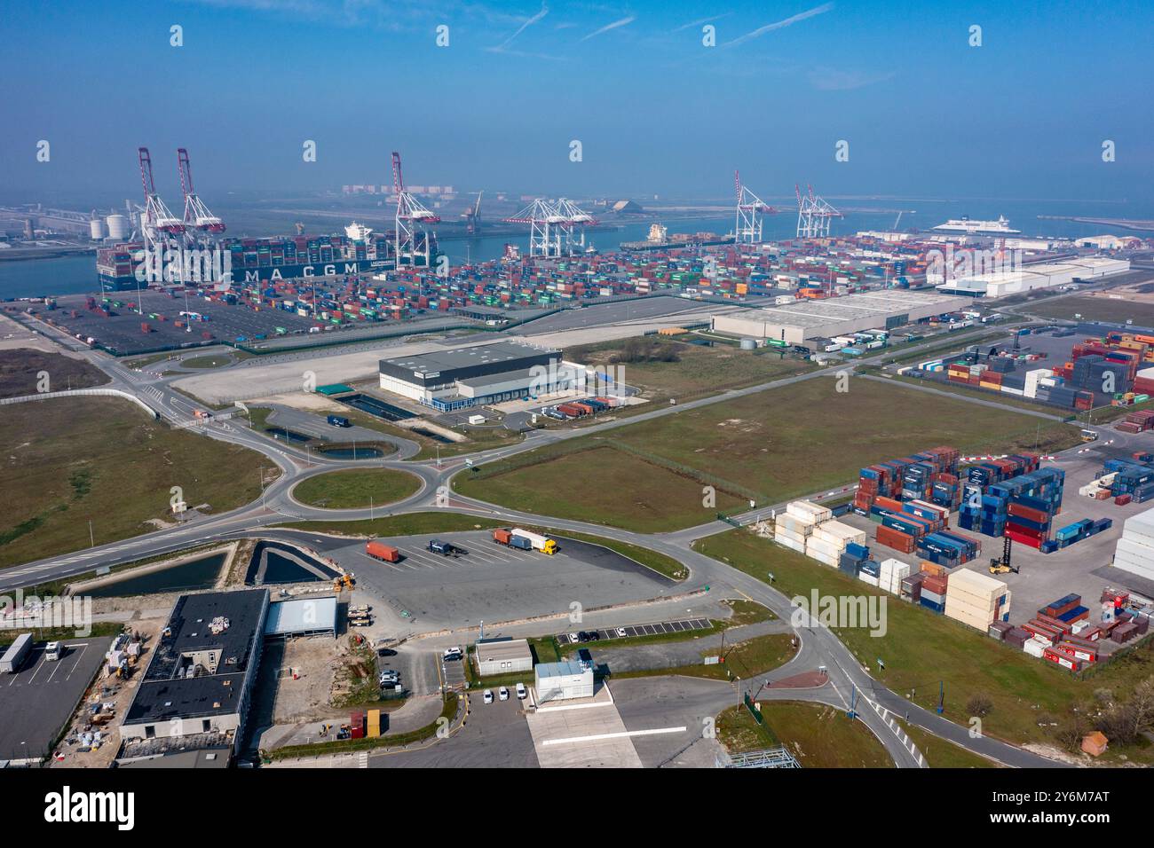 Francia, Hauts de France, dipartimento Nord, Dunkerque. Terminal delle Fiandre Foto Stock