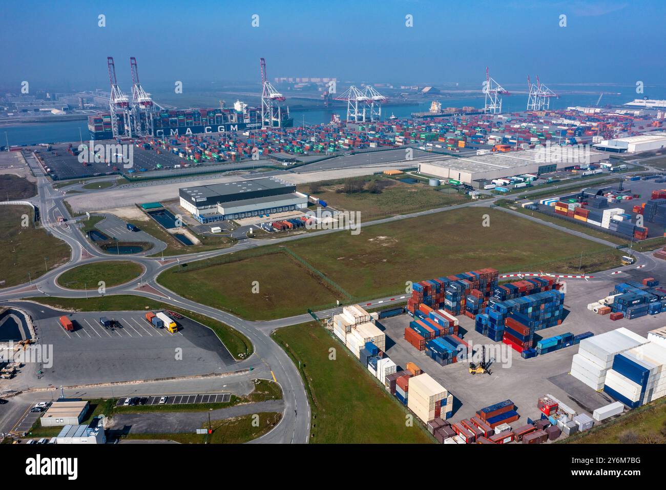 Francia, Hauts de France, dipartimento Nord, Dunkerque. Terminal delle Fiandre Foto Stock