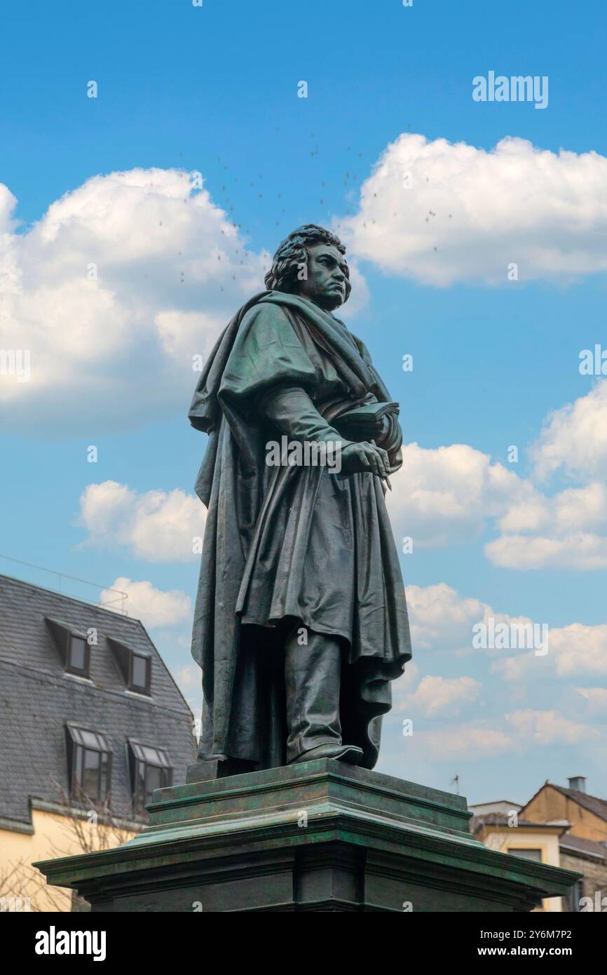 Germania, Renania settentrionale-Vestfalia, Bonn, Ludwig Van Beethoven, Statua Foto Stock