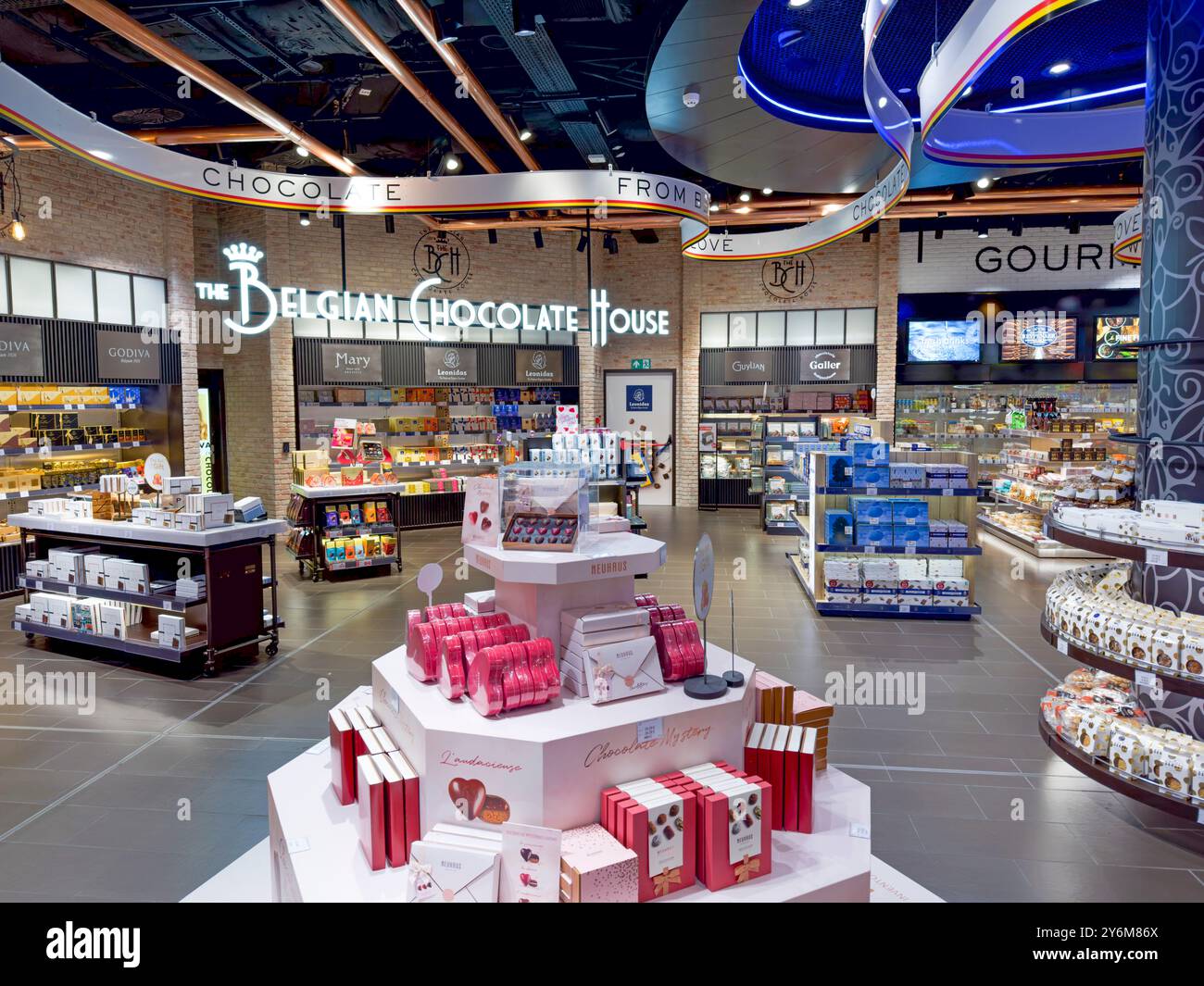 Belgio, Bruxelles, aeroporto di Zaventem, cioccolato belga Foto Stock