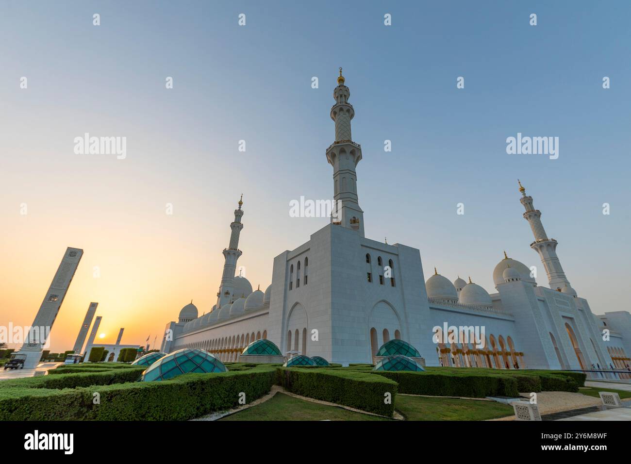 Emirati Arabi Uniti, Abu Dhabi. Grande Moschea dello sceicco Zayed Foto Stock
