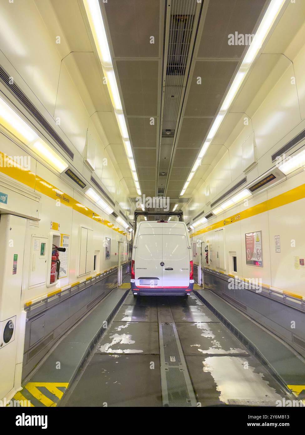 Navetta Getlink, ex Eurotunnel, che fornisce il collegamento fisso tra la Francia e il Regno Unito Foto Stock