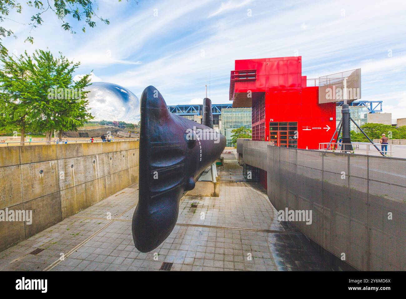 Francia, Parigi, Parc de la Villette, Argonaute , sottomarino di caccia, dagli anni '1950, trasformato in museo Foto Stock