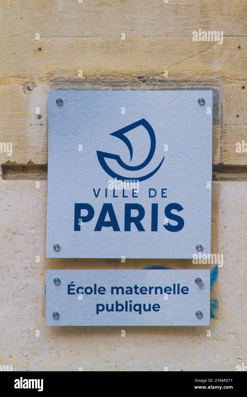 Francia, Parigi, scuola materna pubblica della città di Parigi Foto Stock