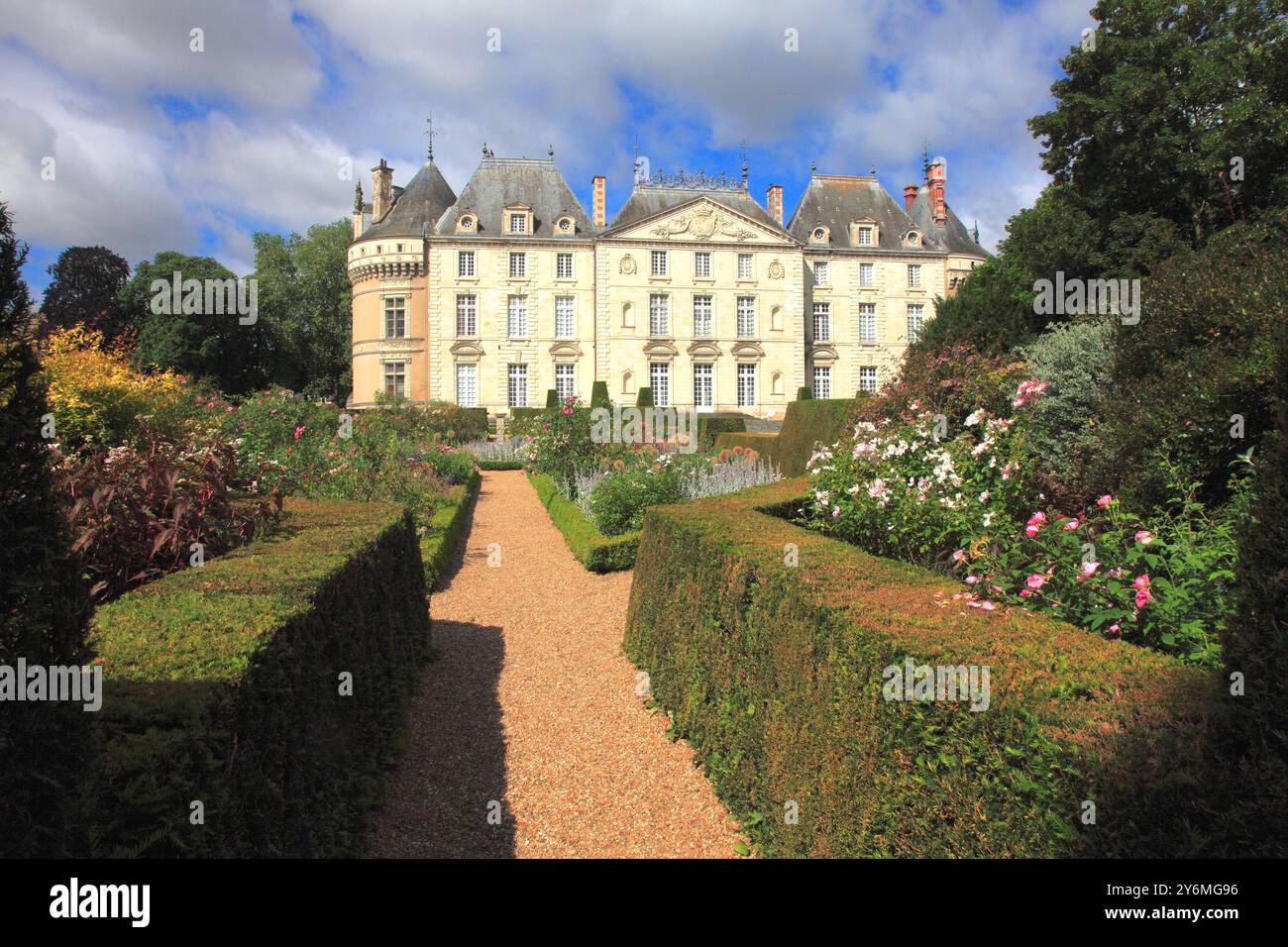 Francia, Pays de la Loire, dipartimento di Sarthe (72), castello di le Lude Foto Stock