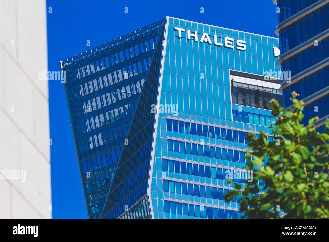 Francia, ile-de-France, Parigi, la Defense, Torre Carpe Diem, gruppo Thales Foto Stock