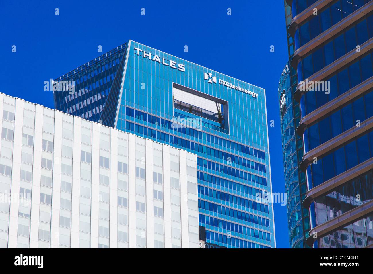 Francia, ile-de-France, Parigi, la Defense, Torre Carpe Diem, gruppo Thales Foto Stock