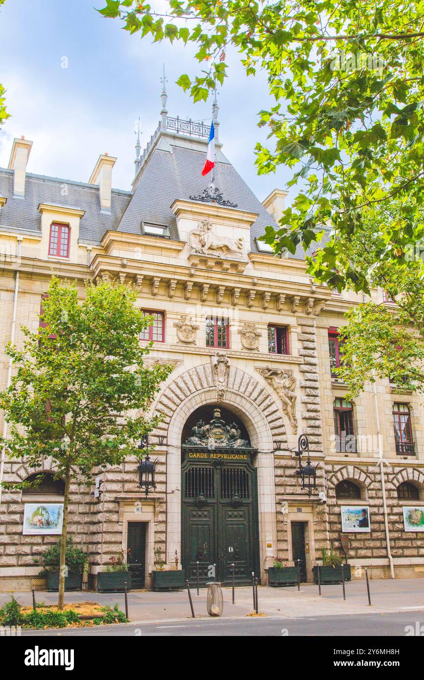 Francia, ile-de-France, Parigi, Gendarmeria nazionale, Guardia repubblicana, 18 Boulevard Henri IV, 4° arrondissement Foto Stock