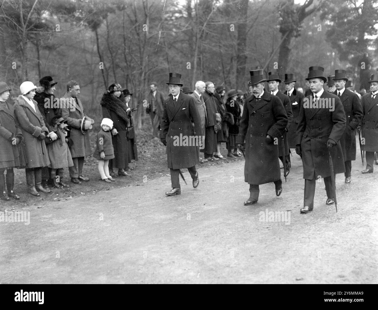 Il funerale della regina Alexandra a Sandringham. 26 novembre 1925 Foto Stock