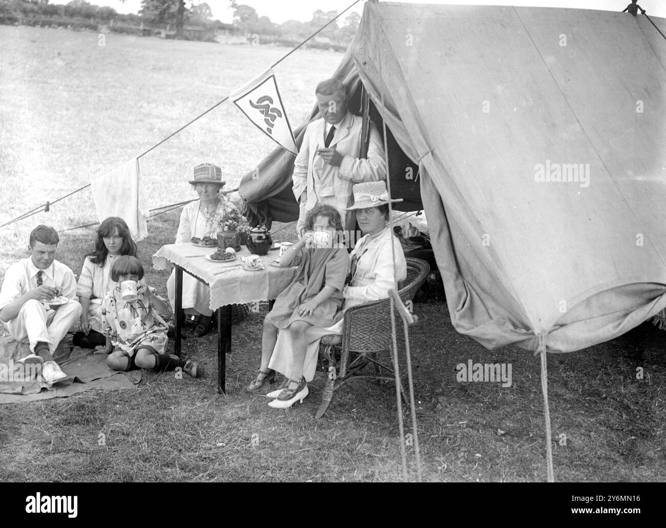 CARAVANING come una vacanza ideale che è Warwick Foto Stock