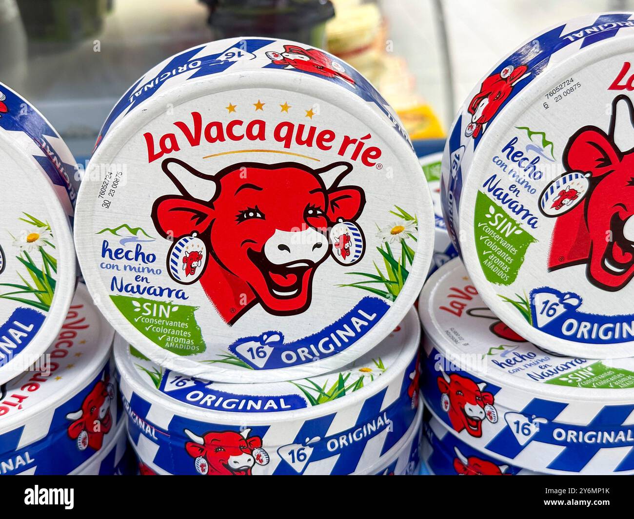 La versione spagnola della vache qui rit Foto Stock