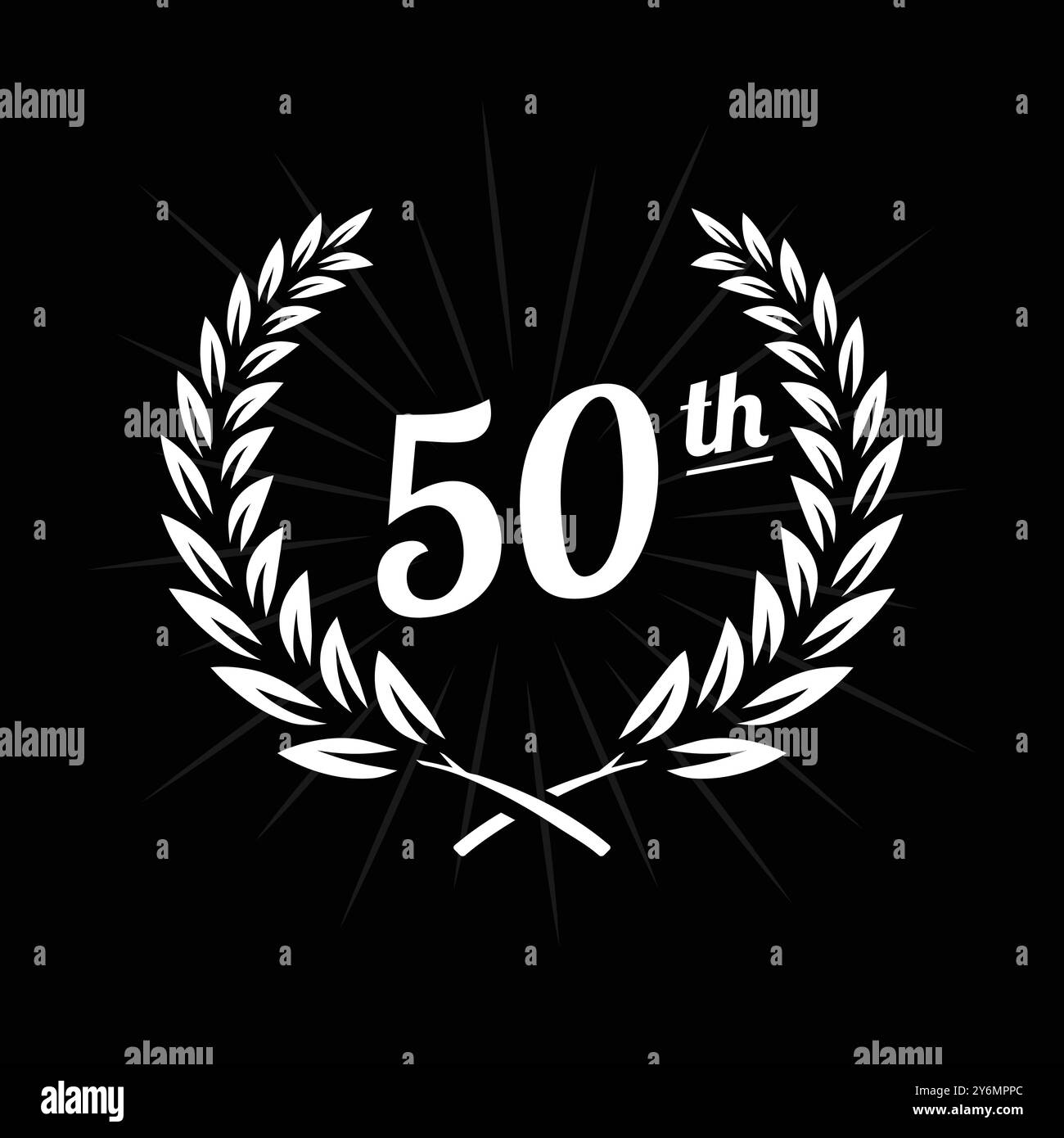 modello di design per festeggiamenti per i 50 anni. logo del 50° anniversario. Vettore e illustrazione. Illustrazione Vettoriale