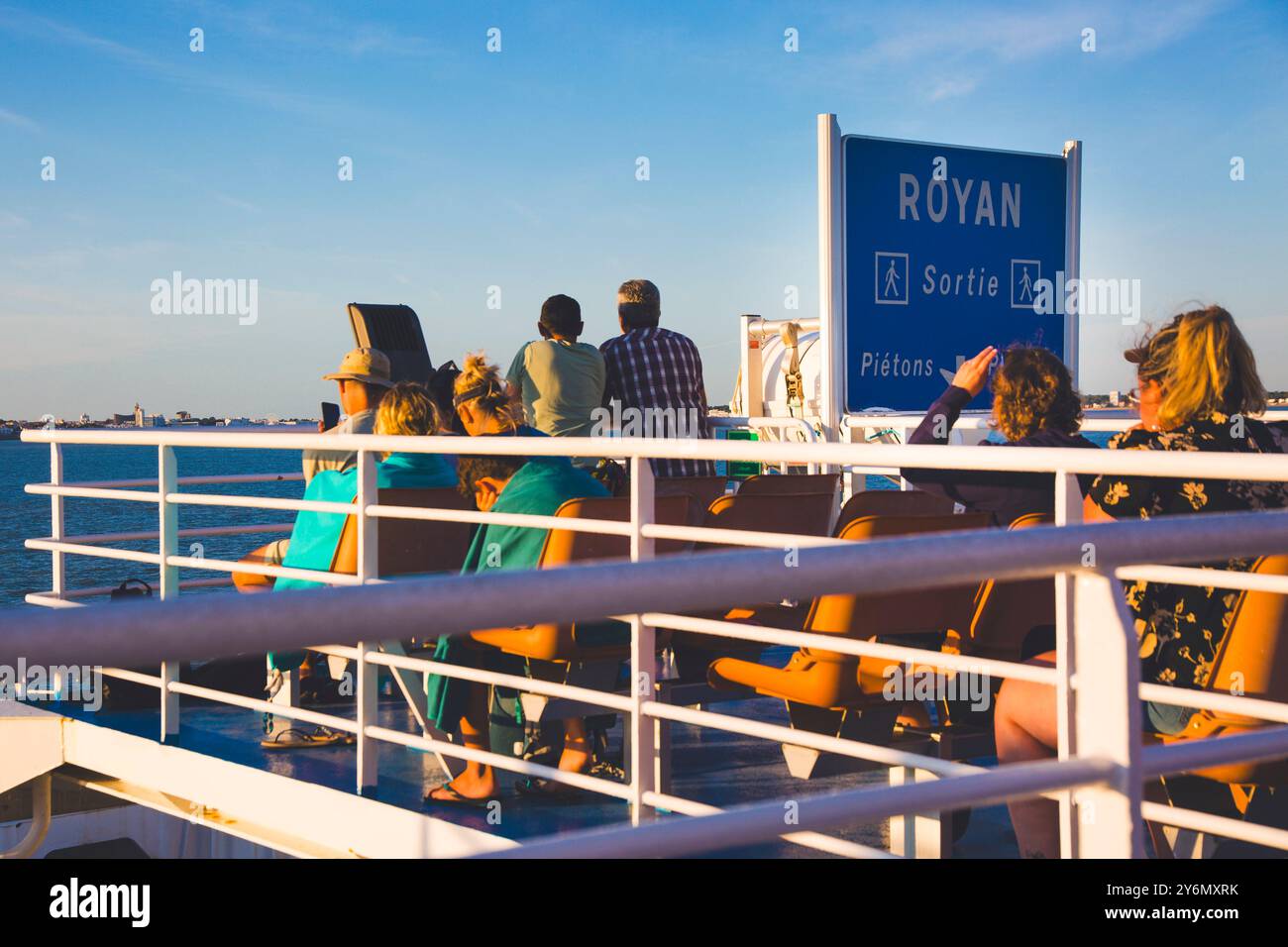 Francia, nuova Aquitania, Gironda, traghetto Verdon-sur-Mer Royan Foto Stock