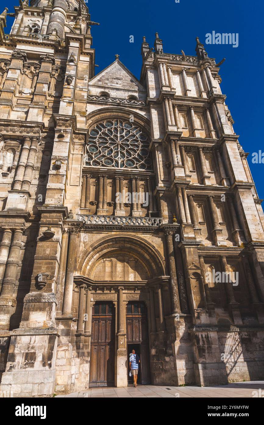 Francia, Normandia, Eure, Evreux, cattedrale Notre-Dame de l'Assomption, stile gotico Foto Stock