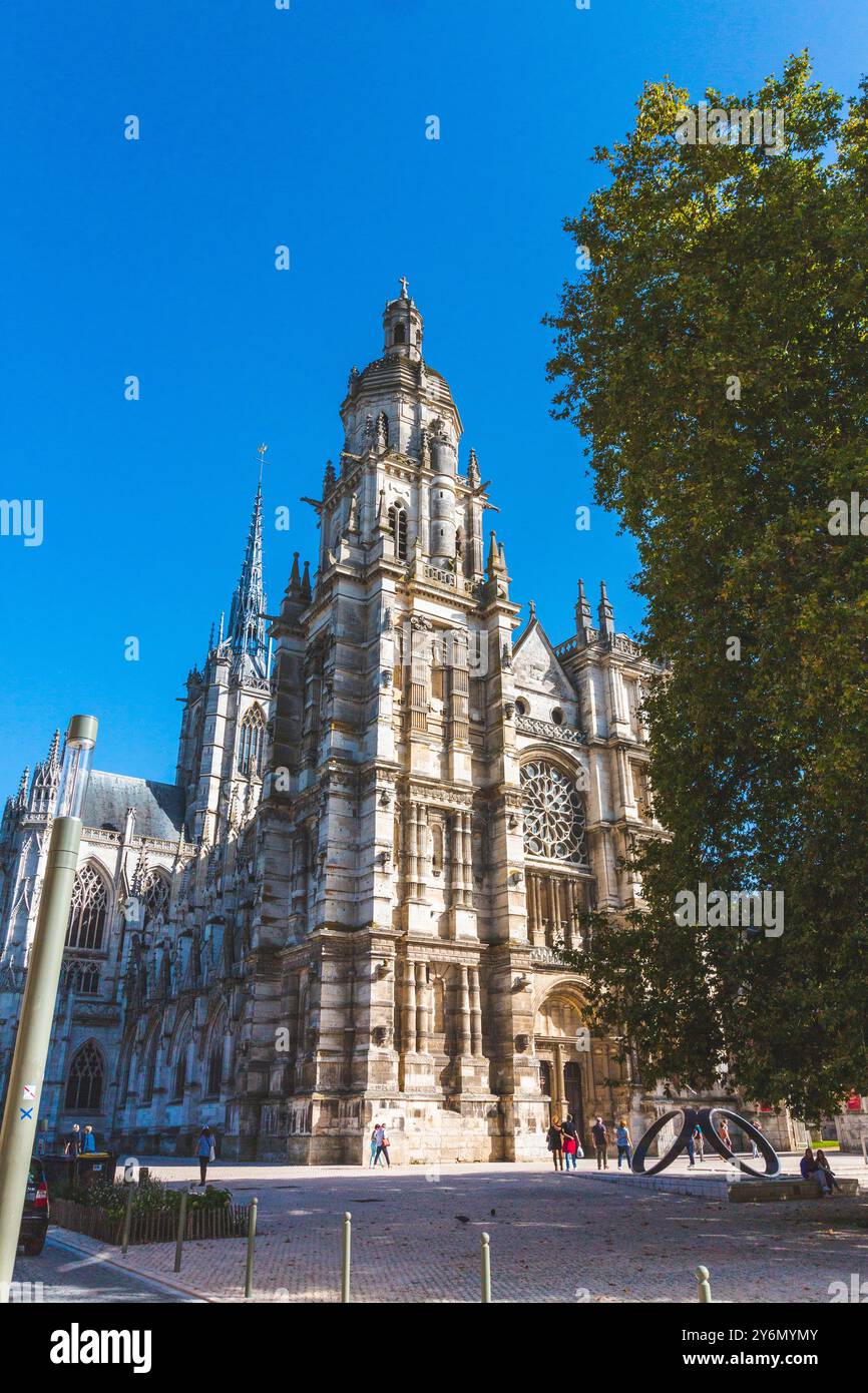 Francia, Normandia, Eure, Evreux, cattedrale Notre-Dame de l'Assomption, stile gotico Foto Stock