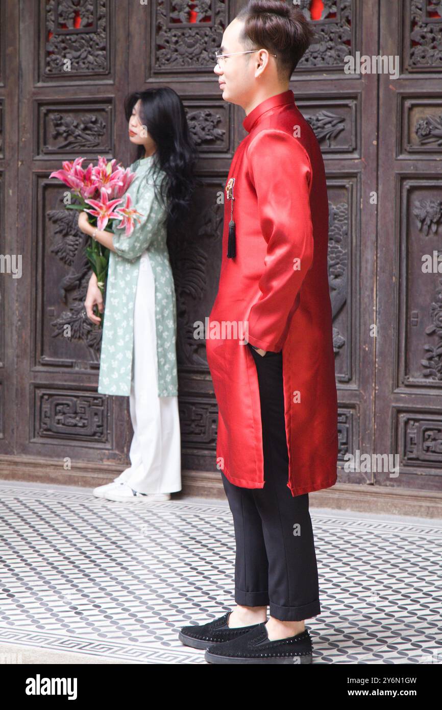 Vietnam, Hanoi, Hang Buom, Centro di Cultura e Arti, persone, Foto Stock