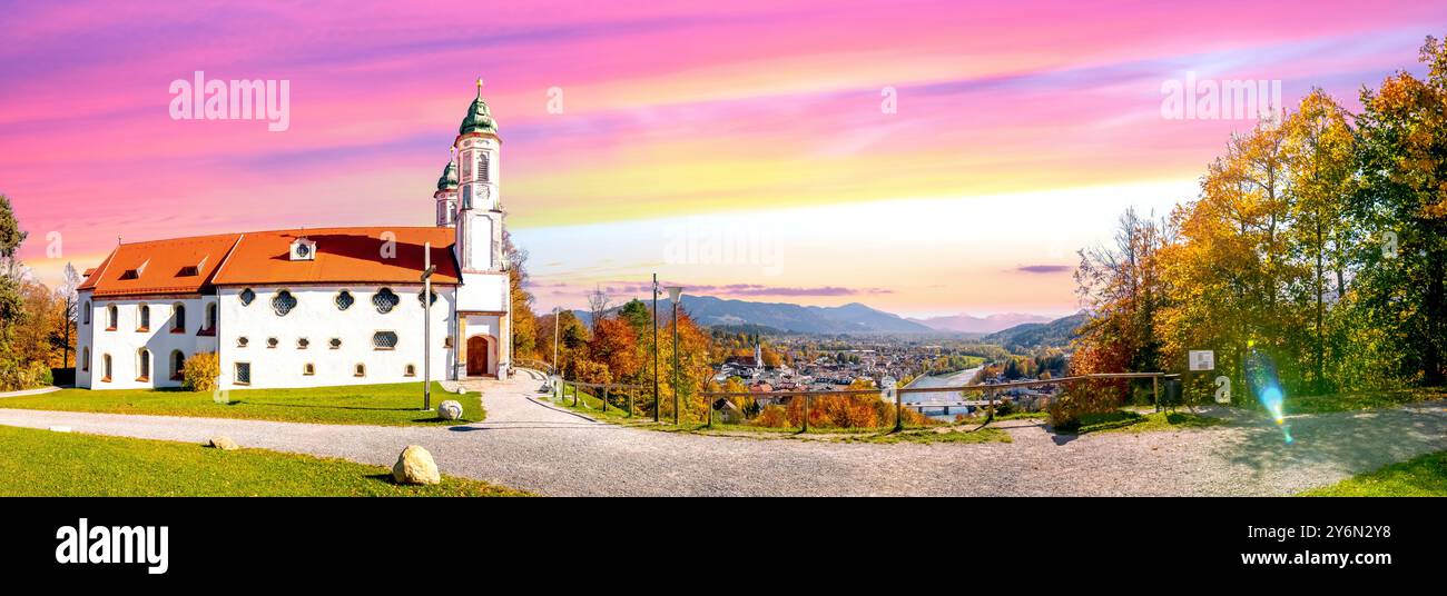 Città vecchia di Bad Toelz, Germania Foto Stock