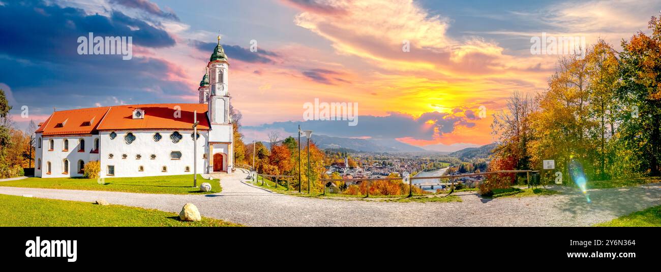 Città vecchia di Bad Toelz, Germania Foto Stock