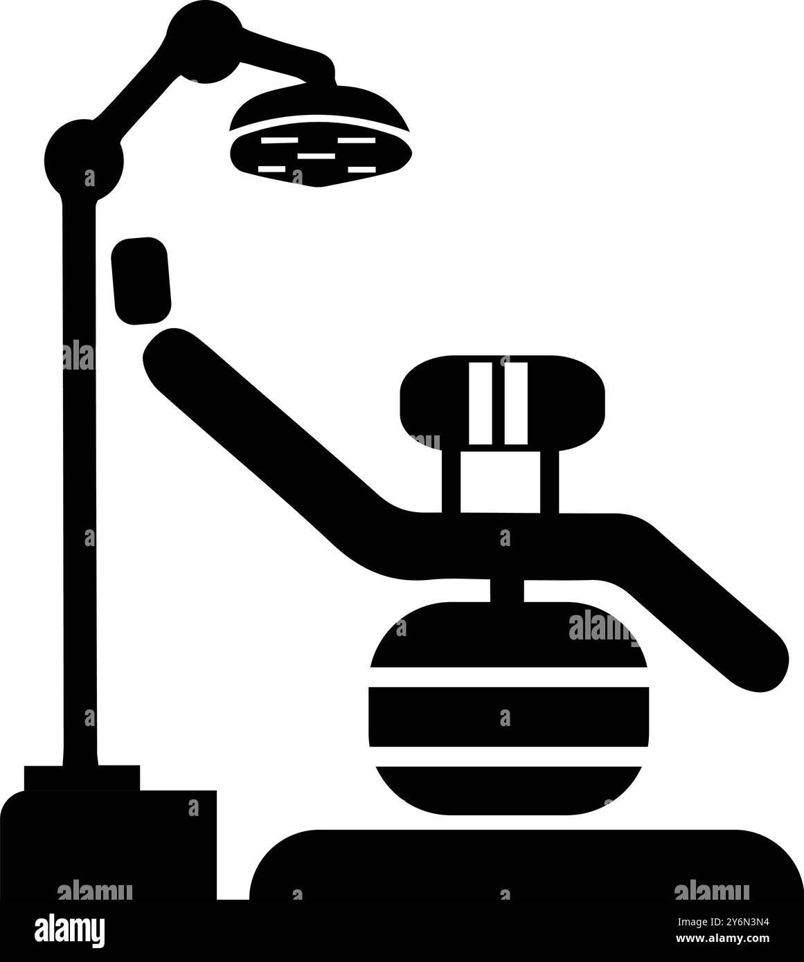 sedia, sedia medica, sedia di comfort, icona della sedia dentale Illustrazione Vettoriale
