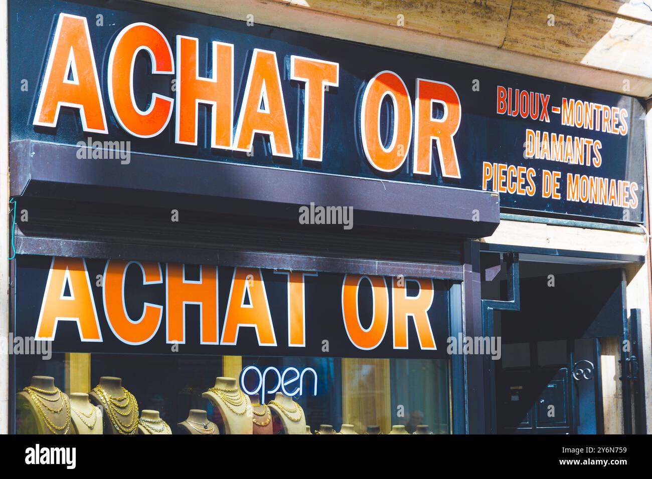 Belgio, Bruxelles, compravendita di oro nel settore del mercato azionario Foto Stock