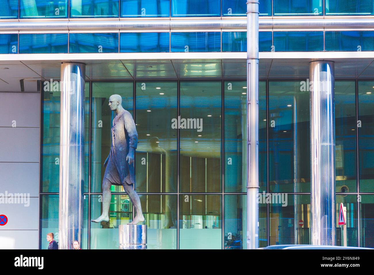 Belgio, Bruxelles. Edificio Lex del Consiglio dei ministri, passo avanti di Hanneke Beaumont Foto Stock