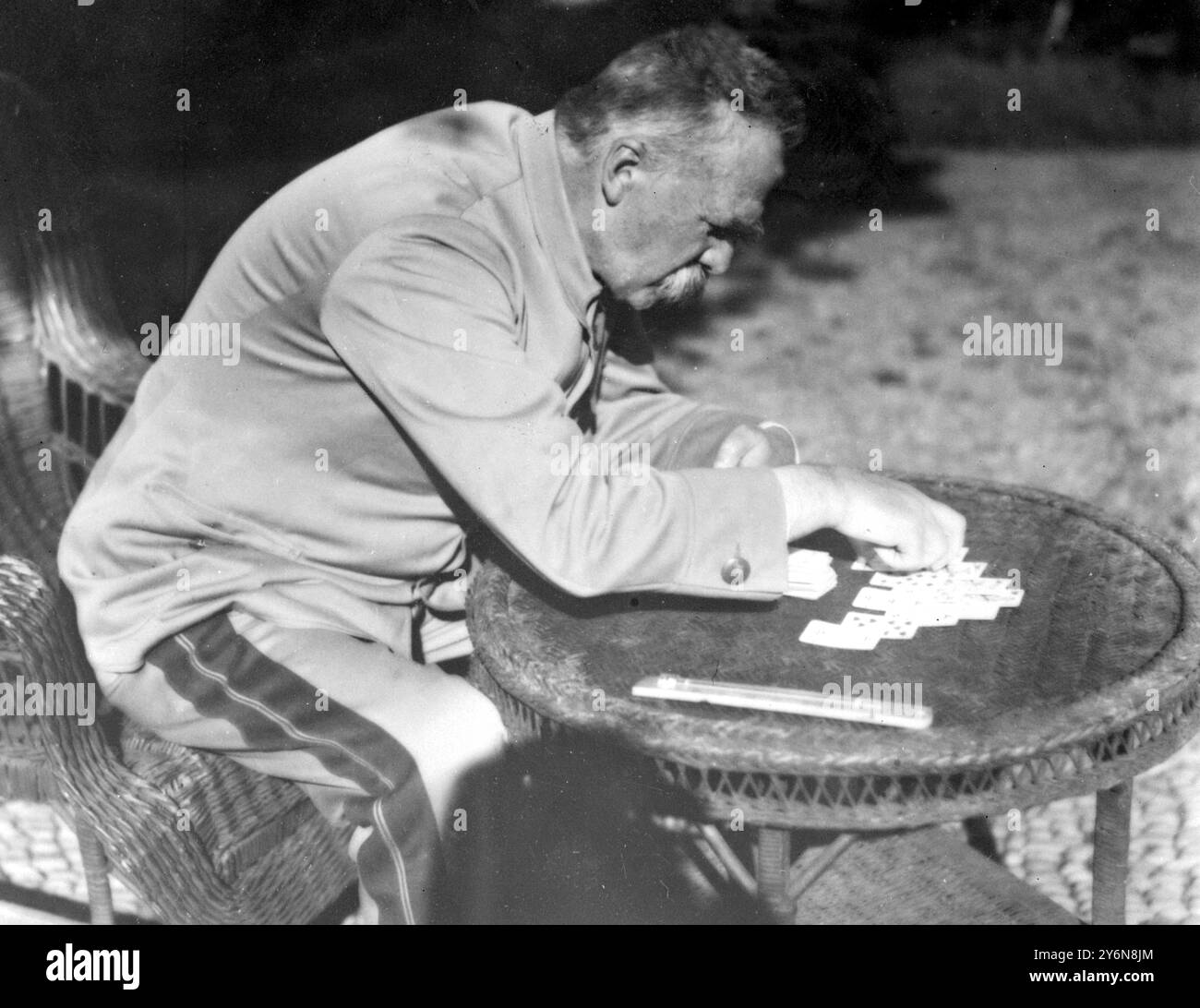 Marshall Pilsudski, il dittatore ha fotografato a Madeira, dove ora sta prendendo una cura per il riposo. 20 gennaio 1931 Foto Stock