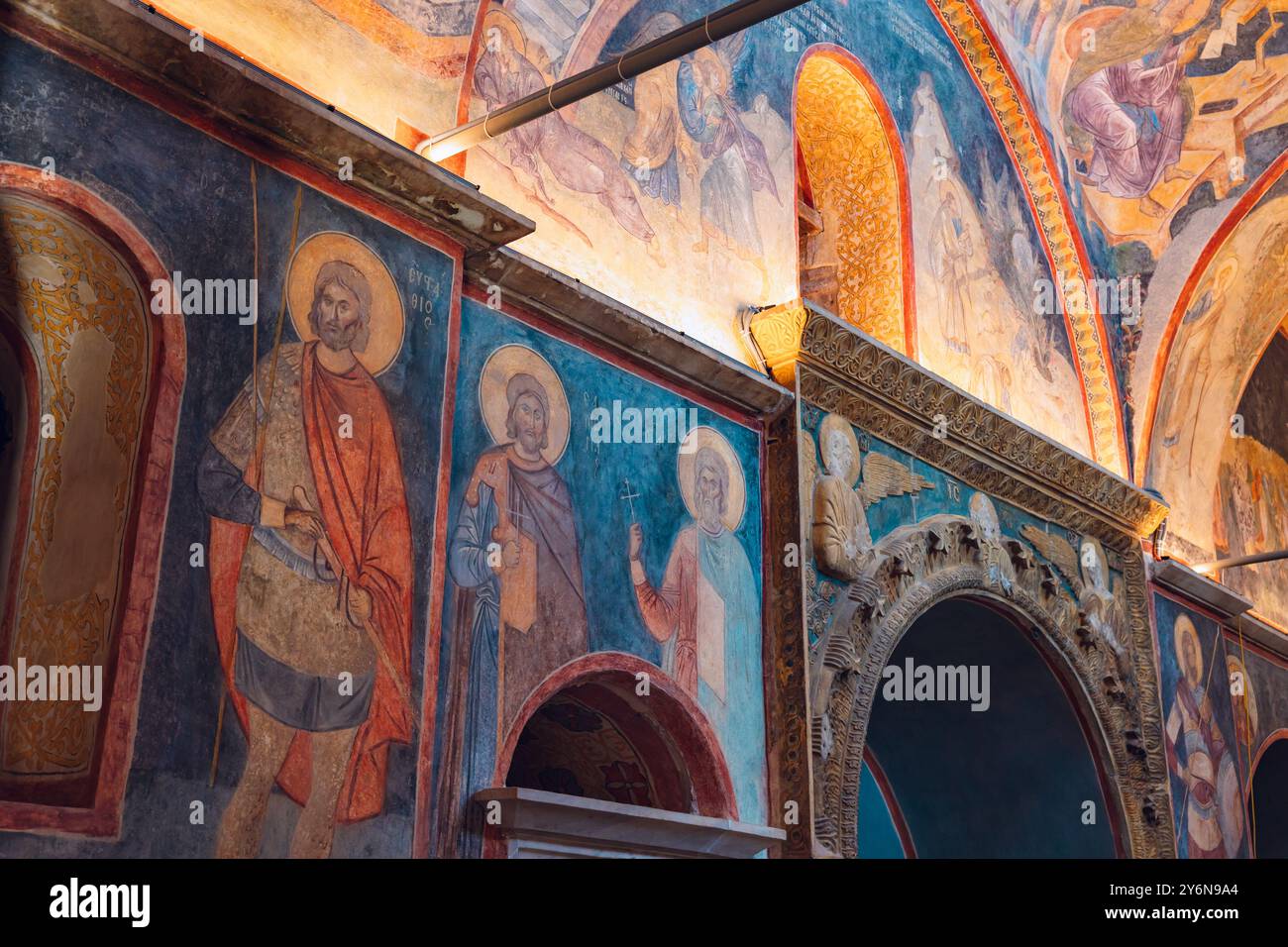 Vista interna della chiesa di Chora o di Kariye Camii. Istanbul Turchia - 8.17.2024 Foto Stock