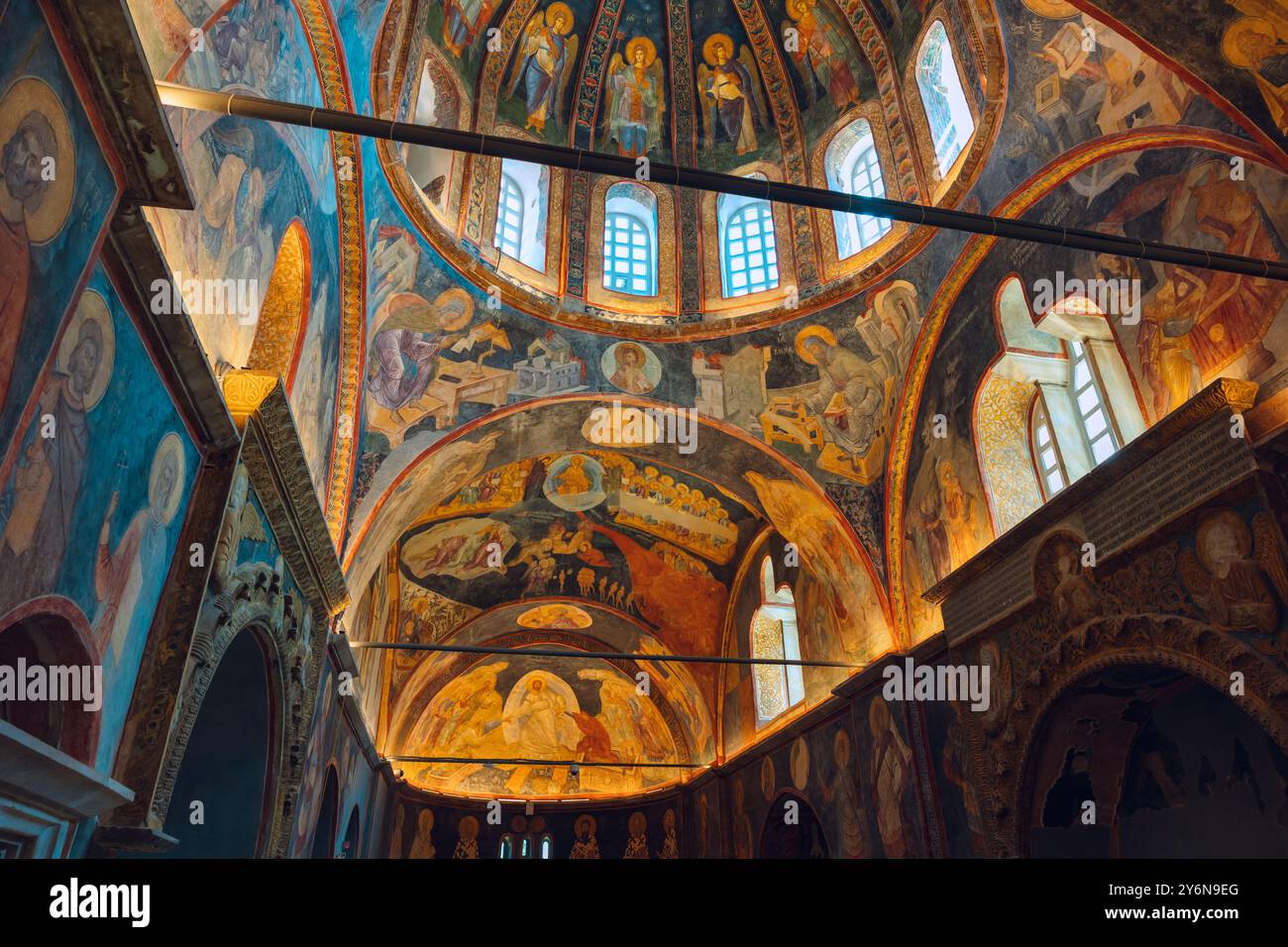 Parecclesione della Chiesa di Chora o della Moschea di Kariye con affreschi e mosaici. Istanbul Turchia - 8.17.2024 Foto Stock
