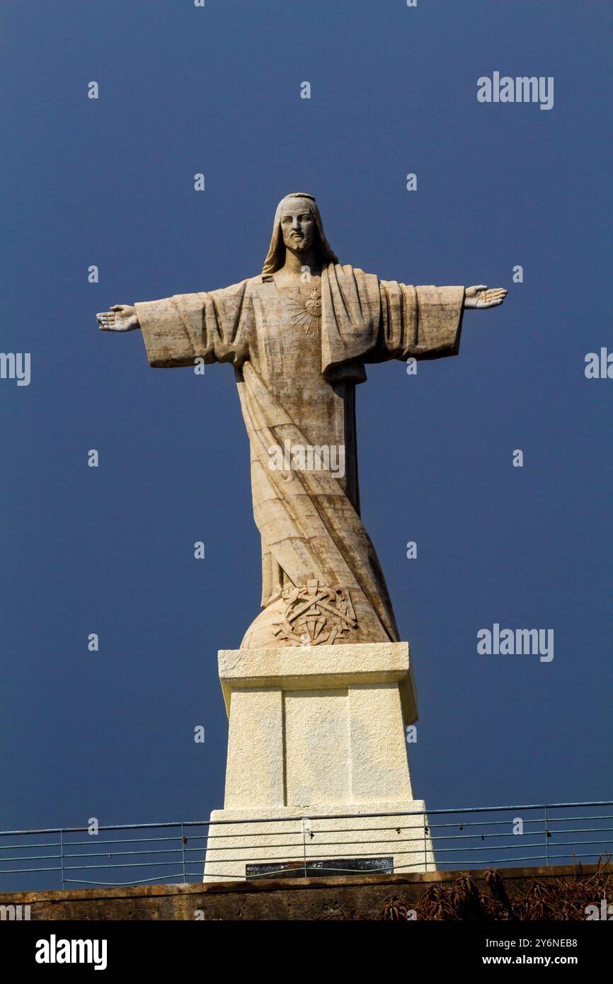 Portogallo, Isola di Madeira, Canico, statua di Cristo Re di Garajau Foto Stock
