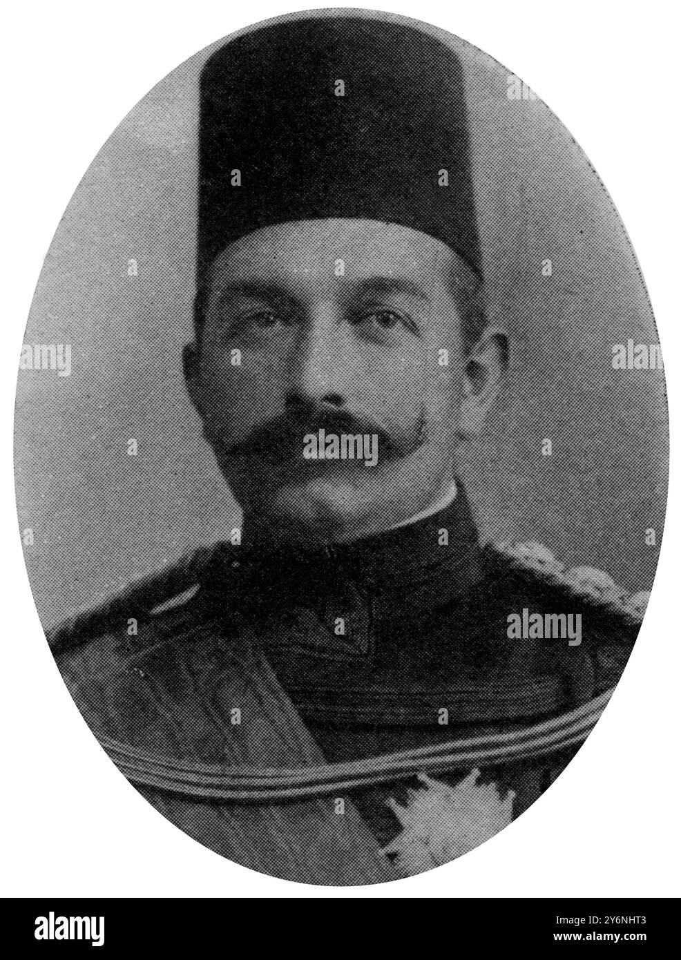 Ospiti reali al matrimonio del principe Gustavo di Svezia, notabilita' straniere giugno 1905 sua altezza il Chedivè d'Egitto Foto Stock