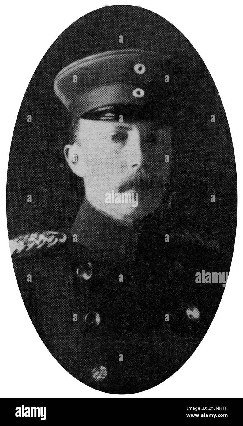 Ospiti reali al matrimonio del principe Gustavo di Svezia, notabilita' straniere giugno 1905 principe Federico Carlo d'Assia Foto Stock