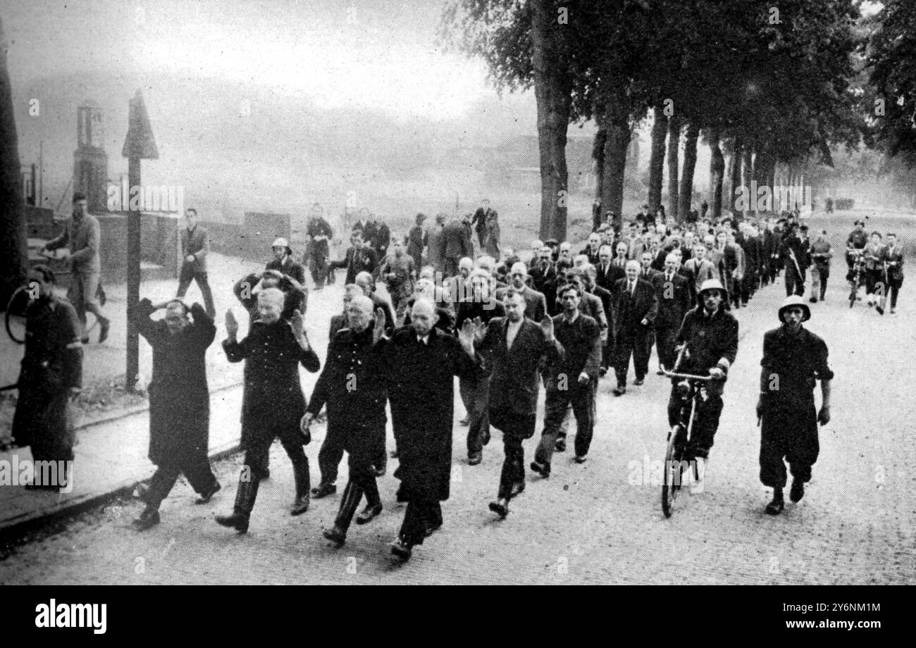 Dopo la cattura del ponte di Nijmegen, i collaboratori olandesi sono stati allontanati in arresto ©2004 Topfoto Foto Stock