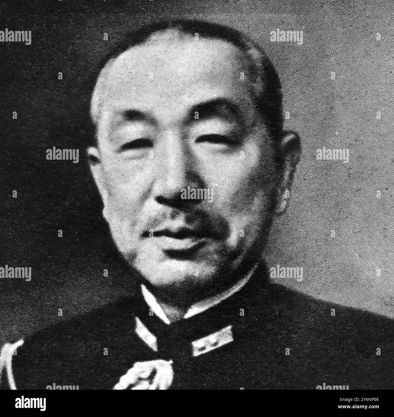 Ammiraglio Mineichi Koga comandante in capo della flotta giapponese combinata. Foto Stock